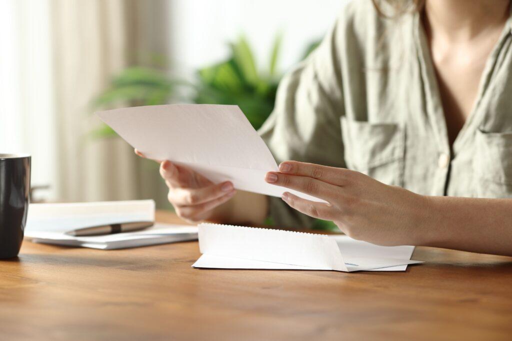 Insurance claim form and pen on a desk